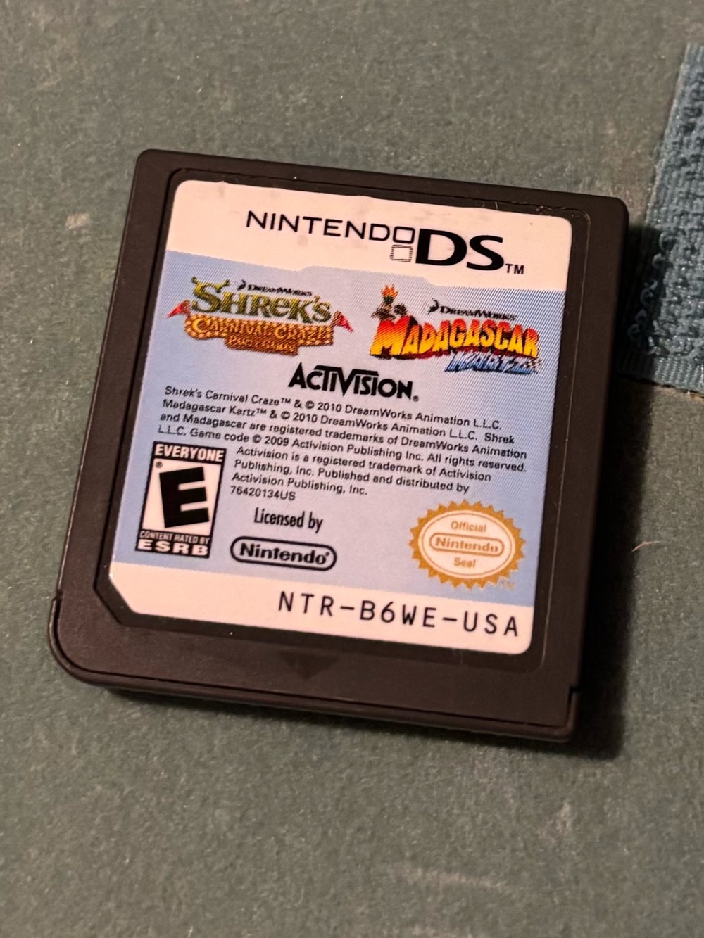 Shrek's Carnival Craze & Madagascar Kartz for Nintendo DS 2/1 video game